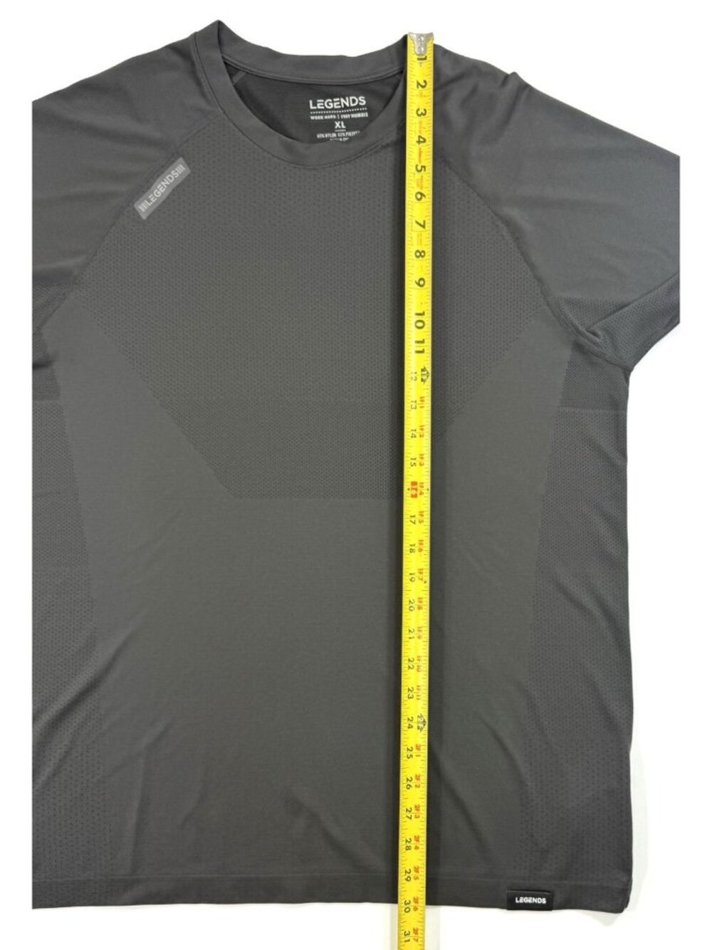 Legends Mens Shirt Size XL Short Sleeve Performance Lightweight Gym Running Gray - Picture 9 of 9